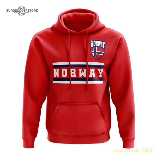 Norway Core Football Country Hoody (Red)-The Soccer Shirt Hub