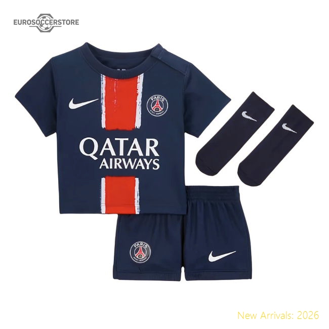 2024-2025 PSG Home Infants Baby Kit (Your Name)-The Soccer Shirt Hub