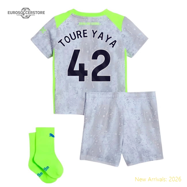 2025-2026 Man City Third Baby Kit (Toure Yaya 42)-The Soccer Shirt Hub