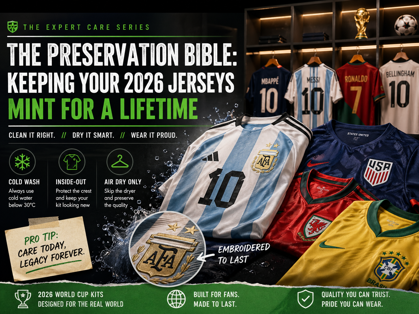 2026 World Cup jerseys care guide – how to keep football shirts mint condition with cold wash air dry tips