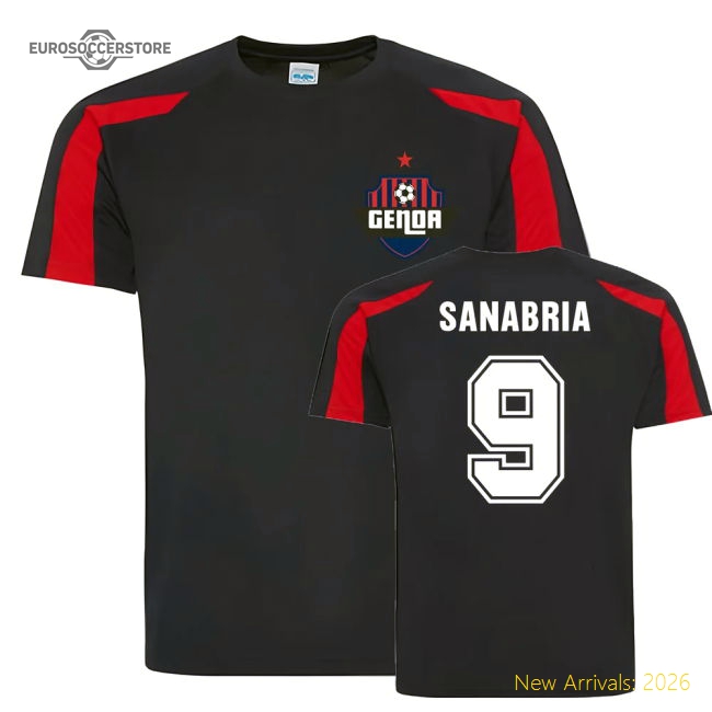 Antonio Sanabria Genoa Sports Training Jersey (Navy)-The Soccer Shirt Hub