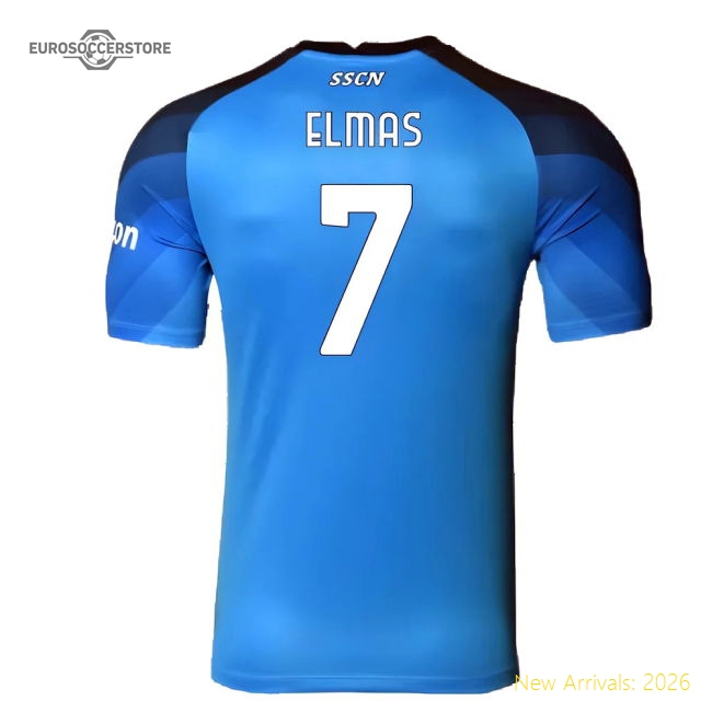 Napoli 2022-23 Player Issue Home Shirt (3XL) (Elmas 7) (Excellent)-The Soccer Shirt Hub