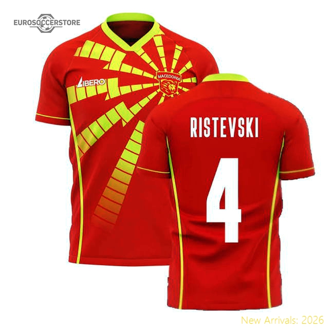 North Macedonia 2025-2026 Home Concept Shirt (Libero) (RISTEVSKI 4)-The Soccer Shirt Hub