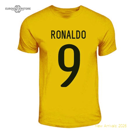 Ronaldo Brazil Hero T-shirt (yellow)-The Soccer Shirt Hub