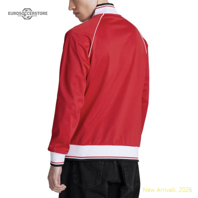 Man Utd 1999 Home Inspired Retro Track Jacket (Red)-The Soccer Shirt Hub
