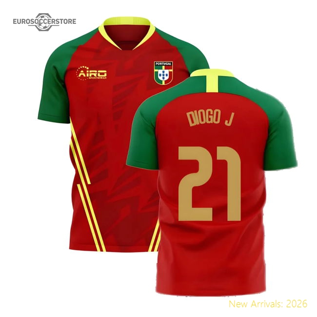 Portugal 2025-2026 Home Concept Football Kit (Airo) (DIOGO J. 21)-The Soccer Shirt Hub
