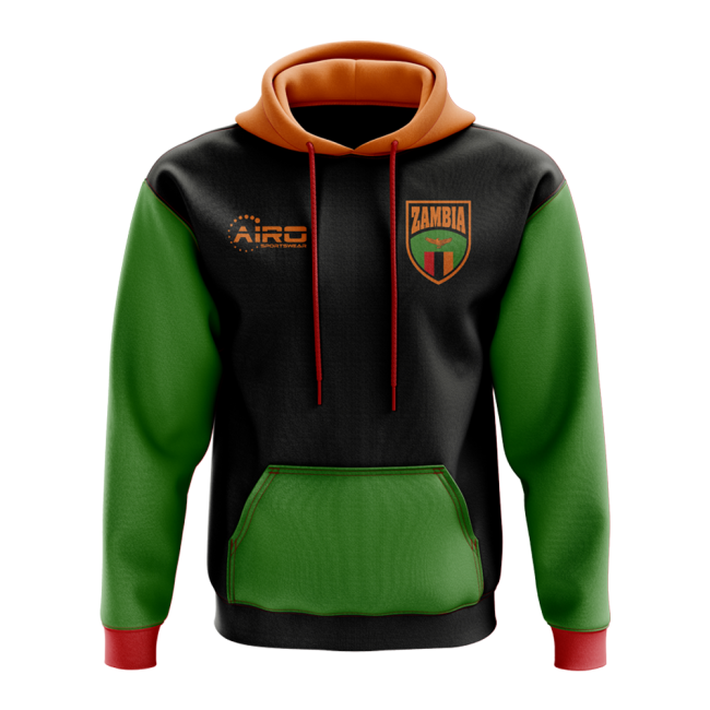 Zambia Concept Country Football Hoody (Black)-The Soccer Shirt Hub