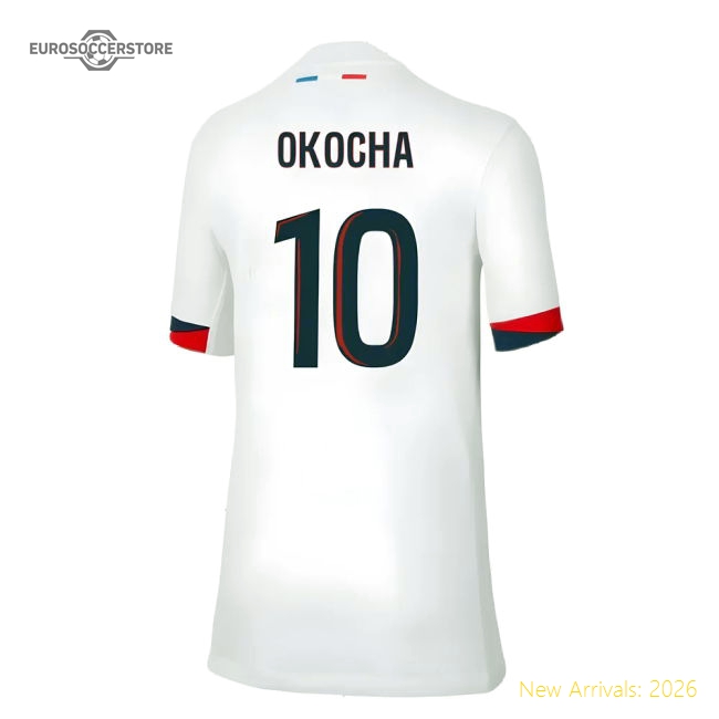 2024-2025 PSG Away Shirt (Kids) (Okocha 10)-The Soccer Shirt Hub