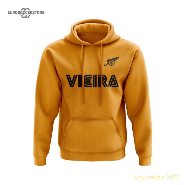 Arsenal 2001-02 Vieira Hoody (Gold)-The Soccer Shirt Hub