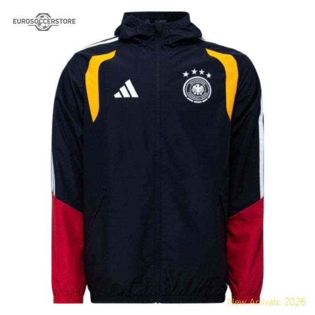 2026-2027 Germany Allweather Jacket (Black)-The Soccer Shirt Hub