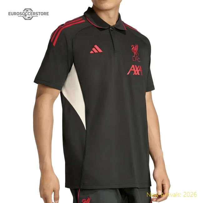 2025-2026 Liverpool Polo Shirt (Black)-The Soccer Shirt Hub