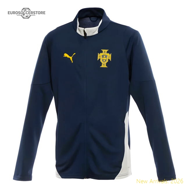 2025-2026 Portugal Training Jacket (Persian Blue)-The Soccer Shirt Hub