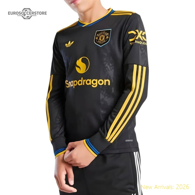2025-2026 Man Utd Long Sleeve Third Shirt (Kids)-The Soccer Shirt Hub