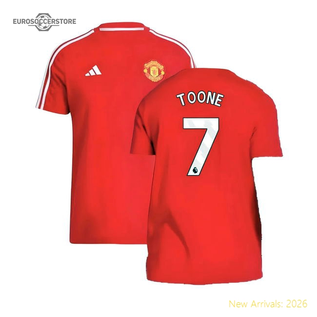 2024-2025 Man Utd DNA Tee (Red) (Toone 7)-The Soccer Shirt Hub
