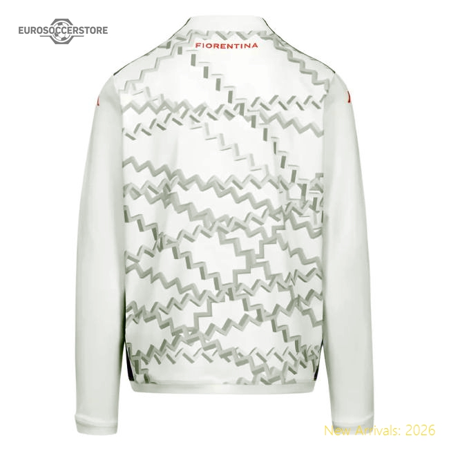 2024-2025 Fiorentina Training Sweat 1/4 Zip (White)-The Soccer Shirt Hub