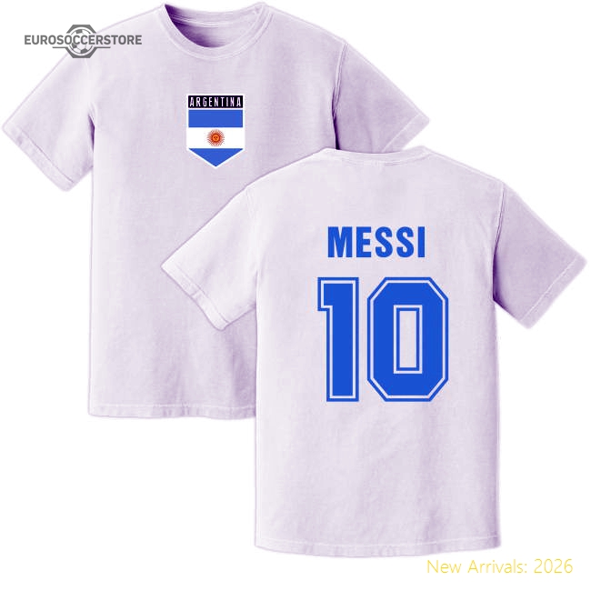Messi Argentina Training Jersey (White)-The Soccer Shirt Hub