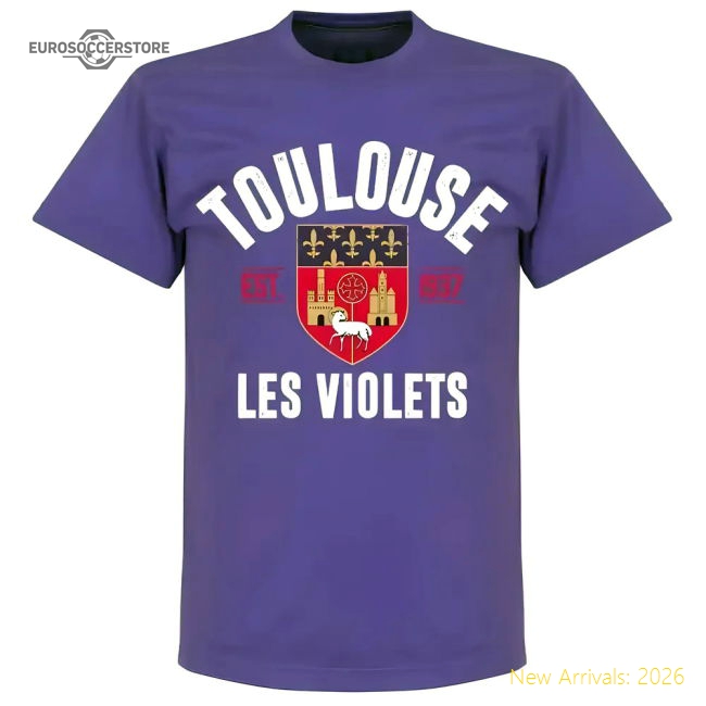Toulouse Established T-Shirt - Purple-The Soccer Shirt Hub