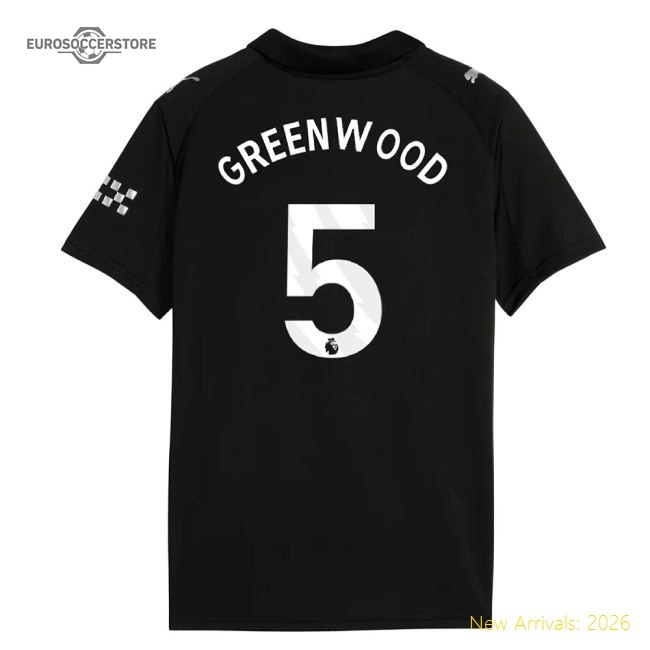 2025-2026 Man City Away Mini Kit (Greenwood 5)-The Soccer Shirt Hub