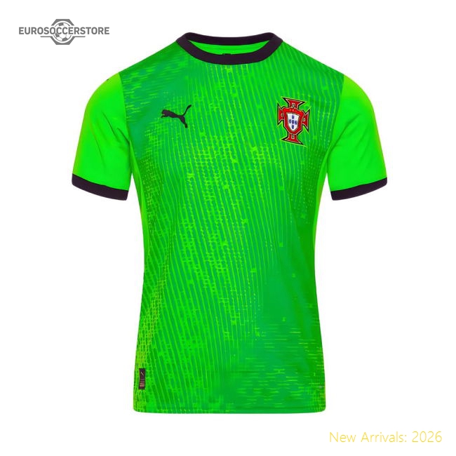2025-2026 Portugal Home Goalkeeper Shirt (Green)-The Soccer Shirt Hub
