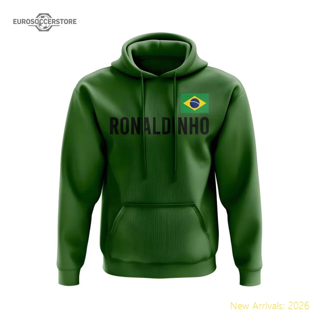 Ronaldinho Brazil Name Hoody (Green)-The Soccer Shirt Hub