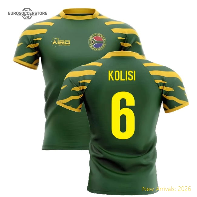 2025-2026 South Africa Springboks Home Concept Rugby Shirt (Kolisi 6)-The Soccer Shirt Hub