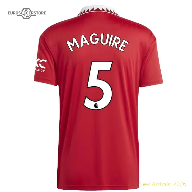 2022-2023 Man Utd Home Shirt (MAGUIRE 5)-The Soccer Shirt Hub
