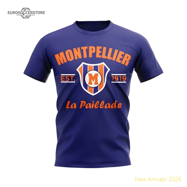 Montpellier Established Football T-Shirt (Navy)-The Soccer Shirt Hub