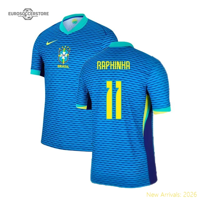 2024-2025 Brazil Away Dri-Fit ADV Match Shirt (Raphinha 11)-The Soccer Shirt Hub
