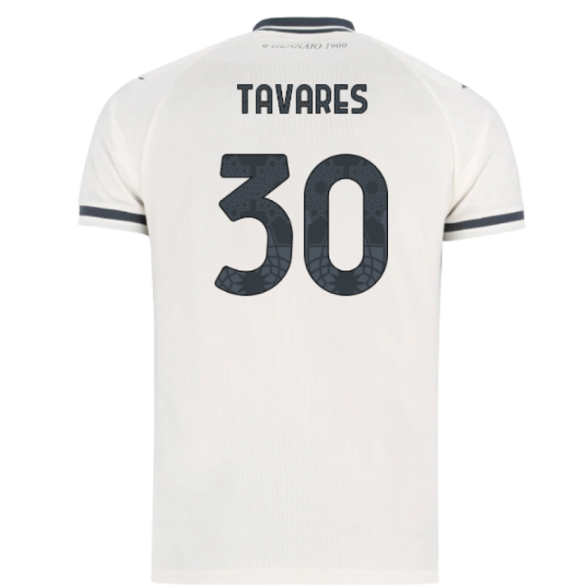 2025-2026 Lazio Away Shirt - Kids (Tavares 30)-The Soccer Shirt Hub