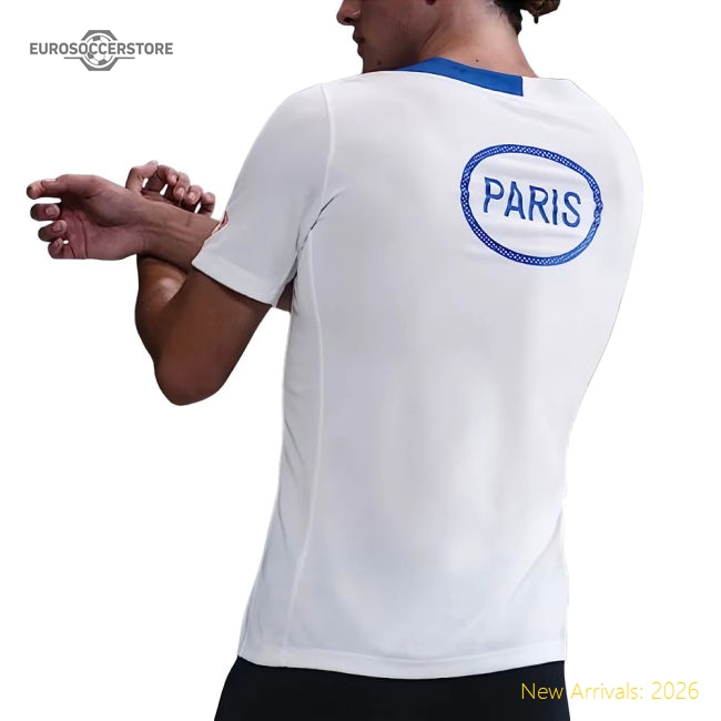 2025-2026 PSG T90 Third Strike Dri-Fit Shirt (White)-The Soccer Shirt Hub