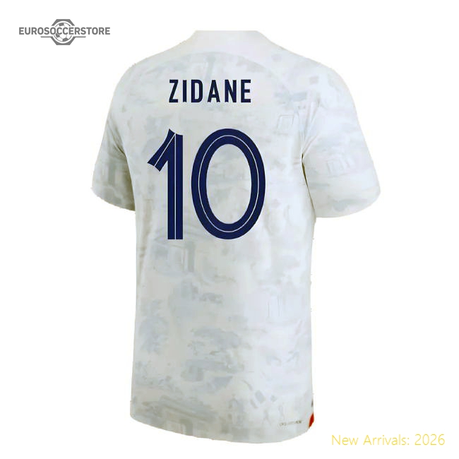 2022-2023 France Match ADV Dri-Fit Away Shirt (Zidane 10)-The Soccer Shirt Hub