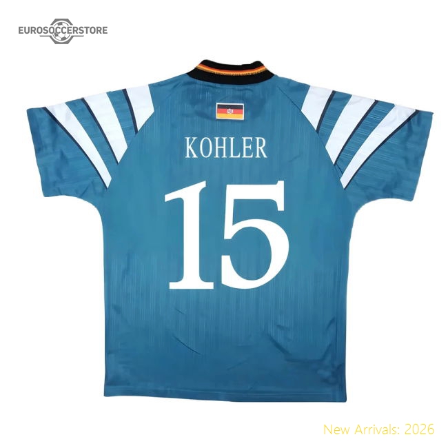 Germany 1996-98 Away Shirt ((Very Good) S) (Kohler 15)-The Soccer Shirt Hub