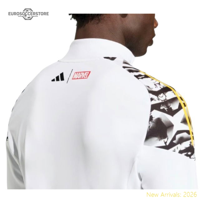 2025-2026 Real Madrid Avengers Training Top (White)-The Soccer Shirt Hub
