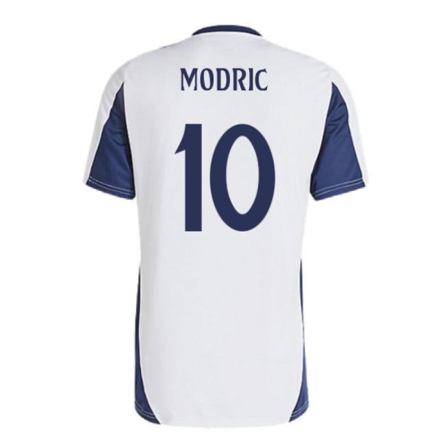 2024-2025 Real Madrid Training Shirt (White) (Modric 10)-The Soccer Shirt Hub