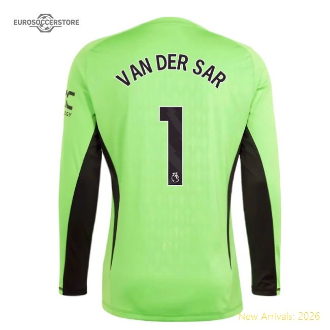 2023-2024 Man Utd Home Goalkeeper Shirt (Solar Green) (VAN DER SAR 1)-The Soccer Shirt Hub