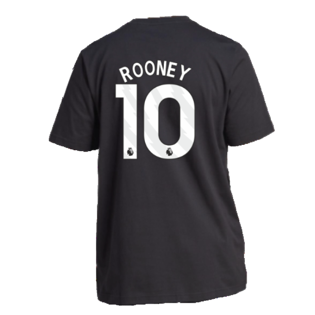 2023-2024 Man Utd DNA Graphic Tee (Black) (Rooney 10)-The Soccer Shirt Hub