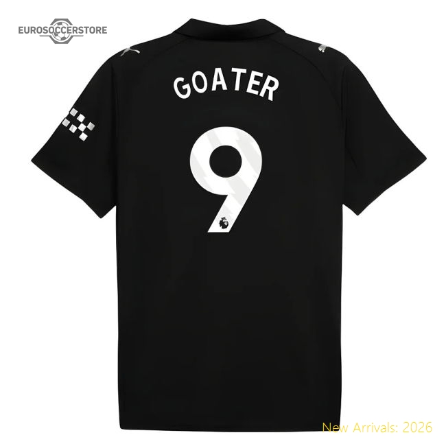 2025-2026 Man City Away Shirt (Goater 9)-The Soccer Shirt Hub