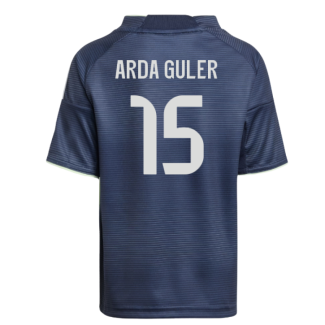 2025-2026 Real Madrid Away Mini Kit (Arda Guler 15)-The Soccer Shirt Hub