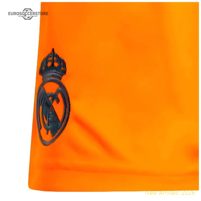 2024-2025 Real Madrid Away Shorts (Orange)-The Soccer Shirt Hub