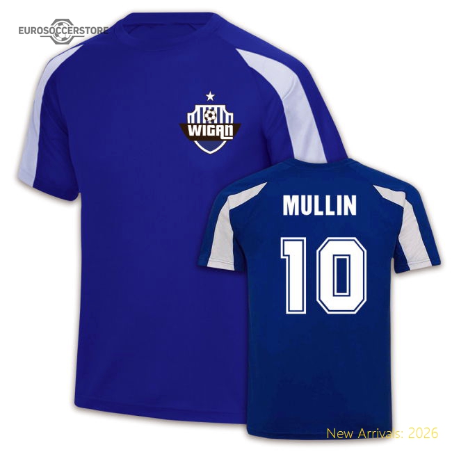Paul Mullin Wigan Sport Training Jersey (Blue)-The Soccer Shirt Hub