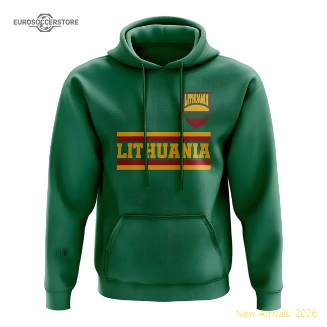 Lithuania Core Football Country Hoody (Green)-The Soccer Shirt Hub
