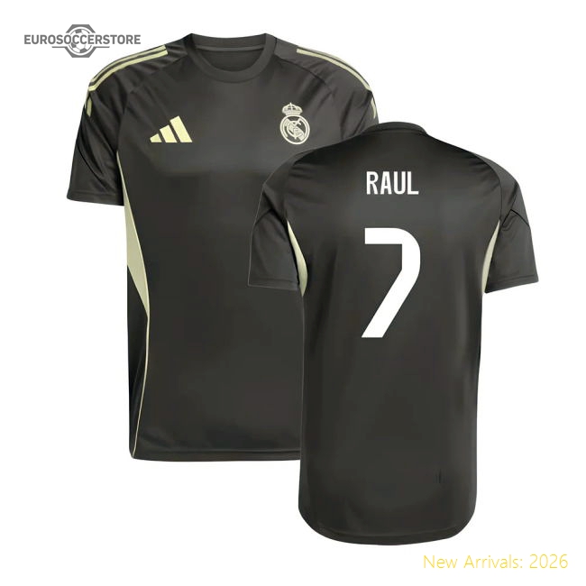 2025-2026 Real Madrid Training Jersey (Utility Grey) (Raul 7)-The Soccer Shirt Hub