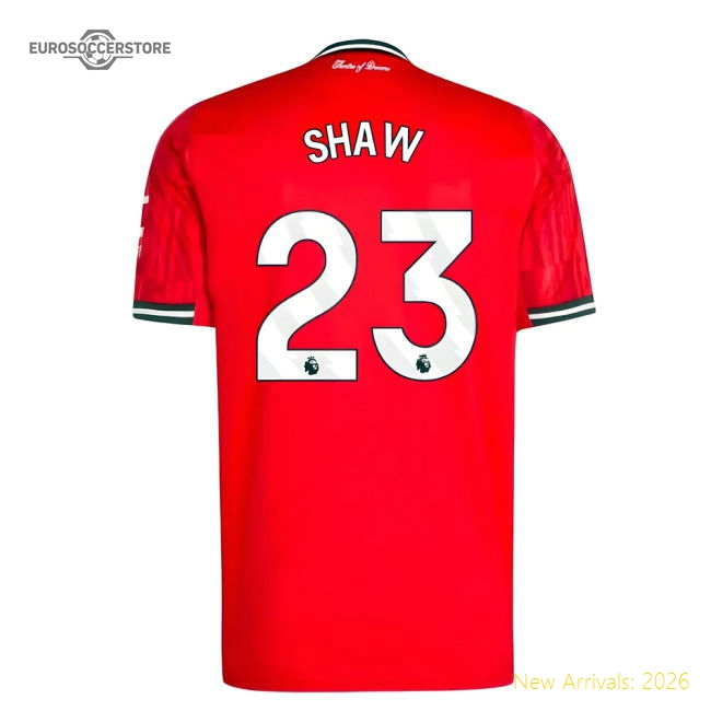 2025-2026 Man Utd Home Shirt (Shaw 23)-The Soccer Shirt Hub
