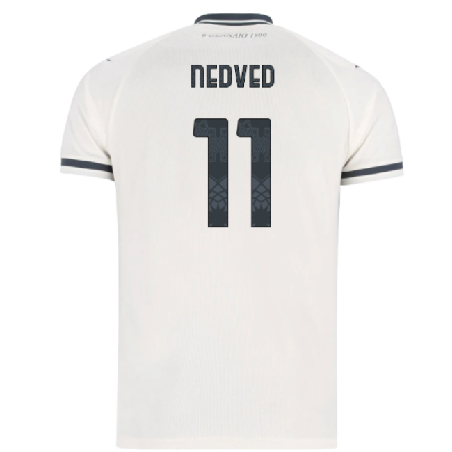 2025-2026 Lazio Away Shirt - Kids (Nedved 11)-The Soccer Shirt Hub