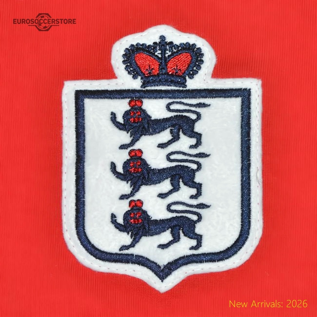 England L/S Retro Football Shirt Red-The Soccer Shirt Hub