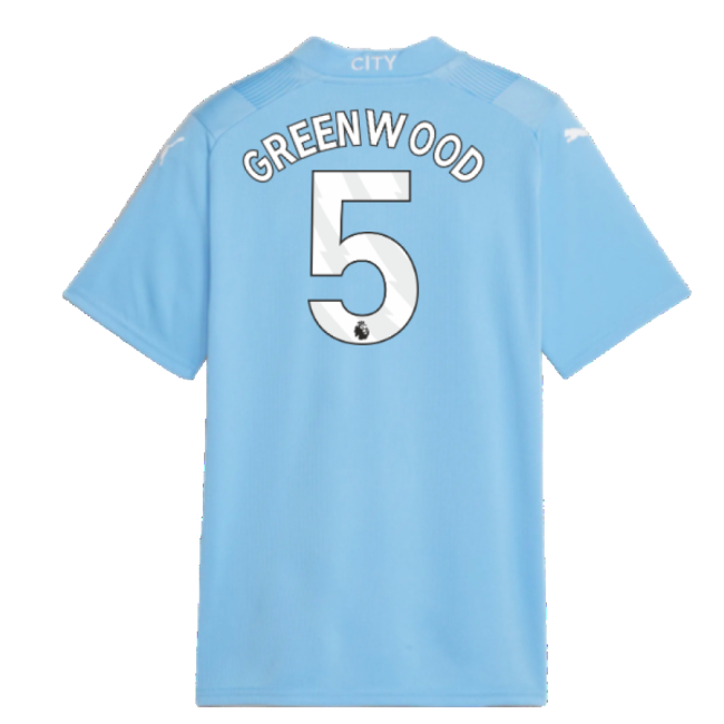 2023-2024 Man City Home Shirt (Kids) (Greenwood 5)-The Soccer Shirt Hub