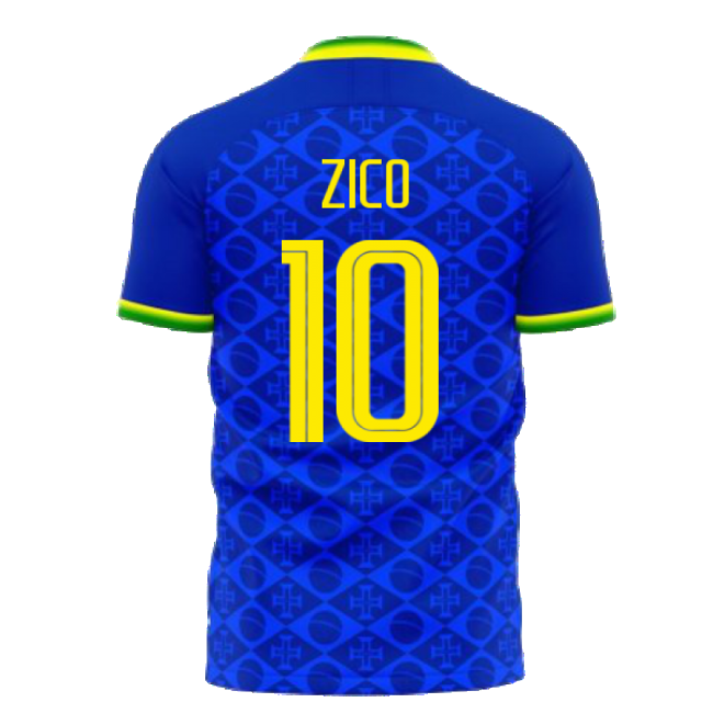 Brazil 2021-2022 Away Concept Football Kit (Fans Culture) (ZICO 10)-The Soccer Shirt Hub