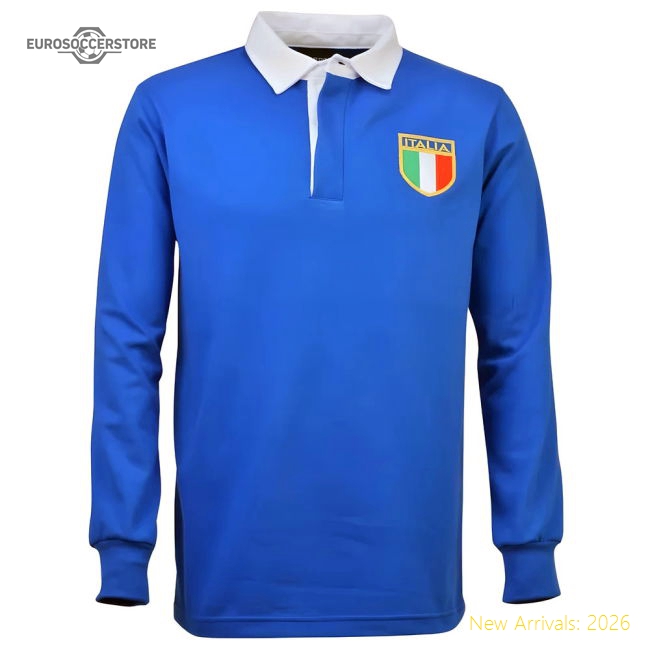 Italy 1975 Vintage Home Rugby Shirt-The Soccer Shirt Hub
