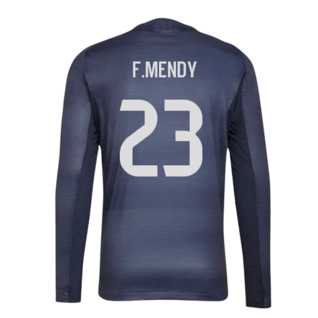 2025-2026 Real Madrid Long Sleeve Away Shirt (F.Mendy 23)-The Soccer Shirt Hub
