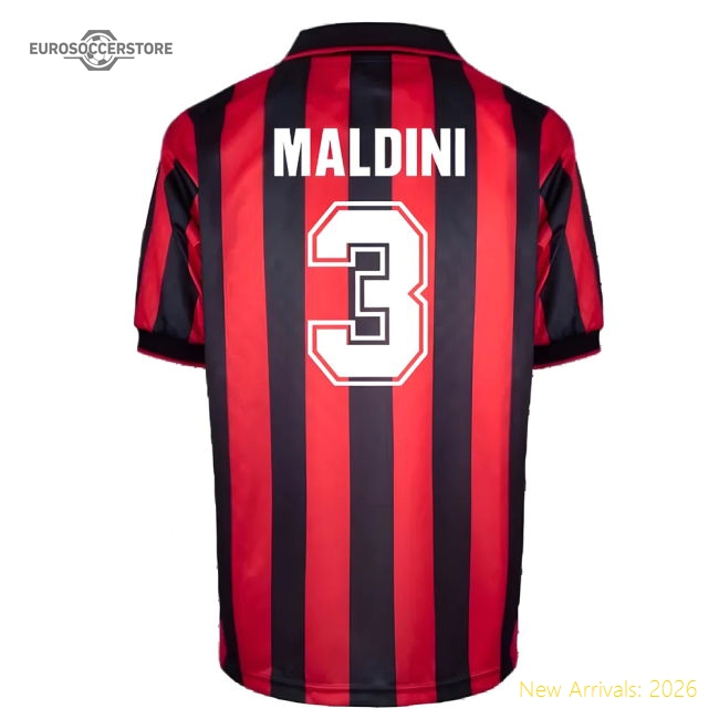 AC Milan 1996 Home Retro Shirt (MALDINI 3)-The Soccer Shirt Hub